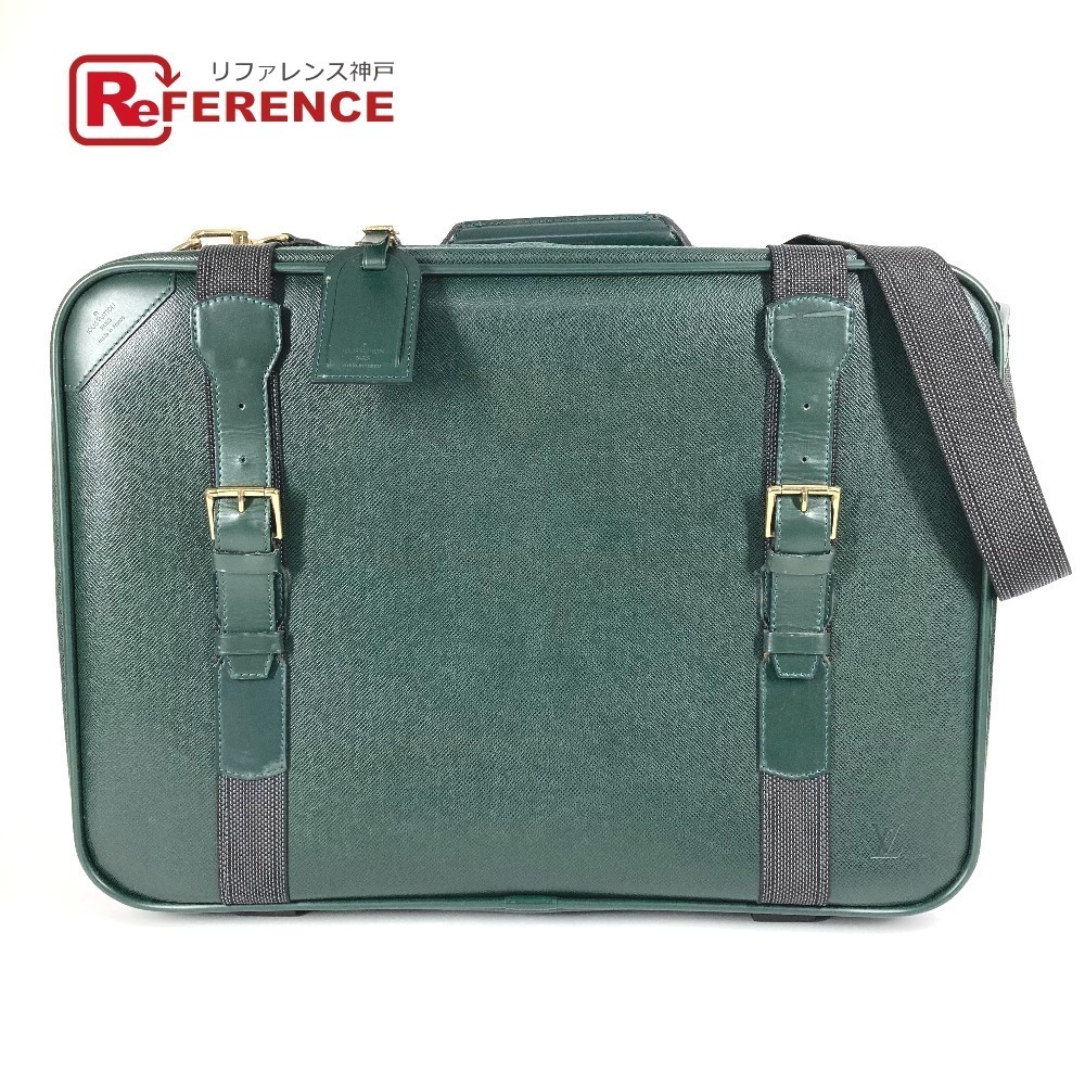 LOUIS VUITTON Taiga Satellite Travel Bag Suitcase Shoulder Boston Epicea Green